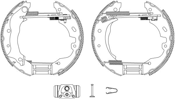 HELLA PAGID Комплект тормозных колодок 8DB 355 004-101